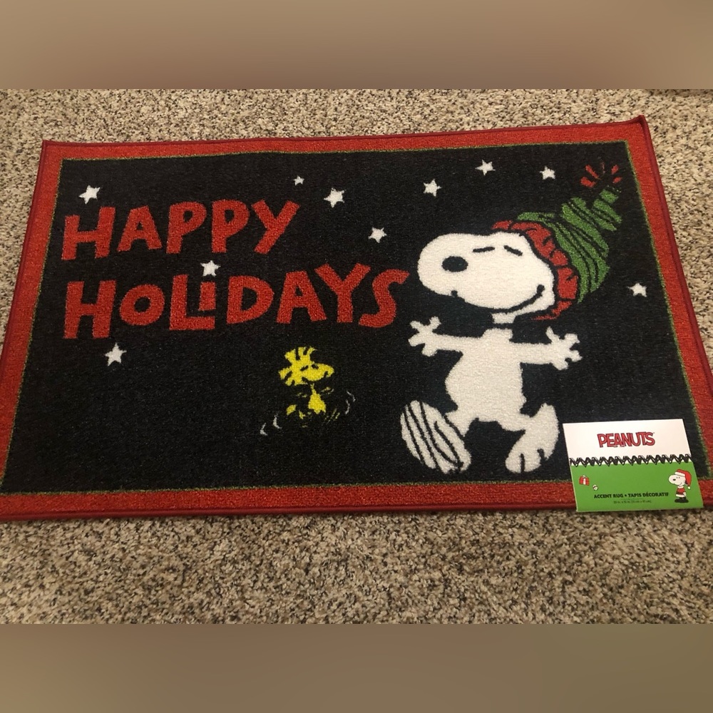 Snoopy Christmas Accent Rug